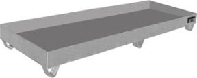 Bauer Südlohn Edelstahl-Auffangwanne VAW-4/B, Farbe: Silber, B/T/H: 2400 x 800 x 250 mm - Bild 1