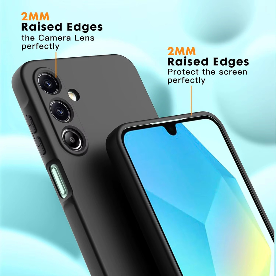 Silikon Schutzhülle für Samsung Galaxy A06 A16 A26 A36 A56 A15 A35 A55 A14 A24 A34 A54 in Schwarz - Bild 2