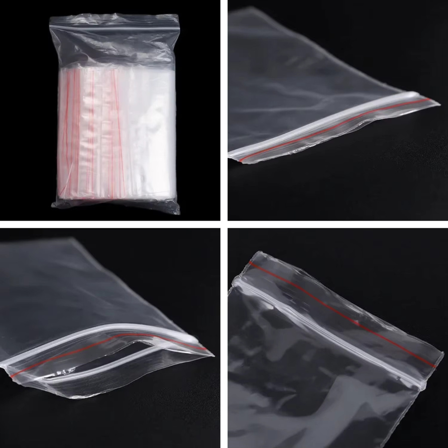 Wiederverschließbare Druckverschlussbeutel aus transparentem Kunststoff für Lebensmittel und Schmuck, 100 Stück - Bild 3