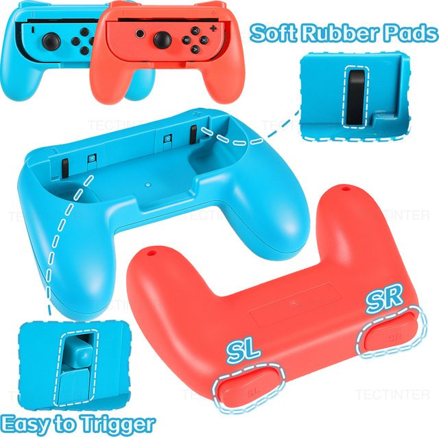 2er-Set Joystick Controller Handgriffe für Nintendo Switch und OLED als Gamepad Halterung und Ständer Zubehör - Bild 1