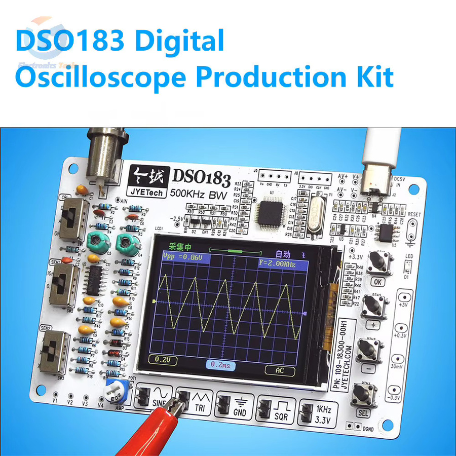 Gaqqee DSO183 Digitales Oszilloskop DIY Elektronik-Trainingsset mit Typ-C-Schnittstelle, 0-500KHz - Bild 2
