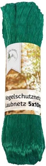 TTL GARDEN Vogelschutznetz in Grün, 5 x 10 m mit 20 x 20 mm Maschenweite als Laubschutznetz, Obstbaumnetz oder Beetschutznetz - Bild 1