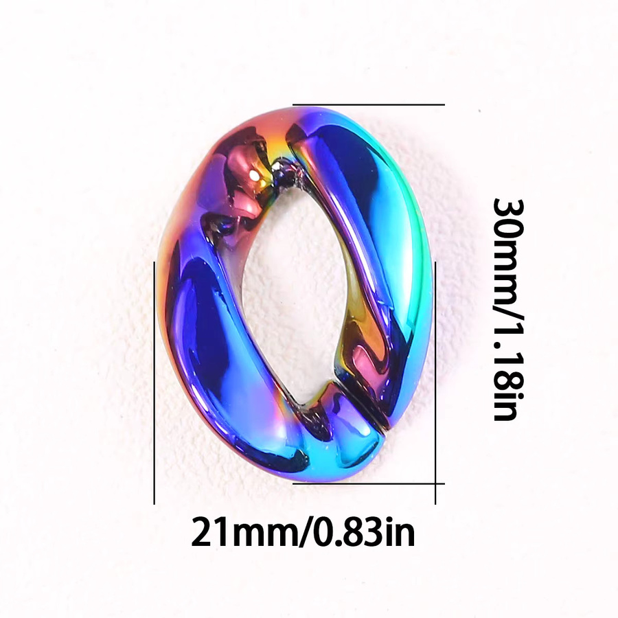 Acrylkette, Schwarz und Bunt, 21*30mm - Bild 2