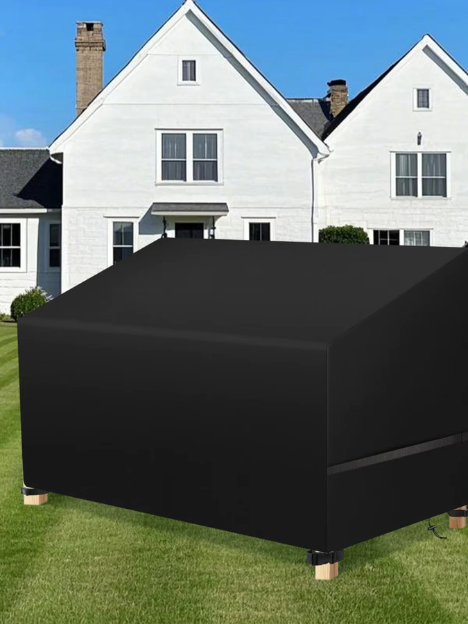Wasserdichte Gartenstuhl-Abdeckungen aus Polyester für Gartenmöbel in Schwarz und Grau - Bild 6
