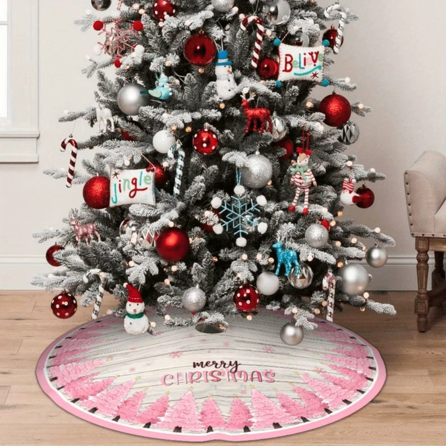 VIKAMA Weihnachtsbaum Rock in Rosa als Weihnachtsdekoration für dein Zuhause - Bild 3