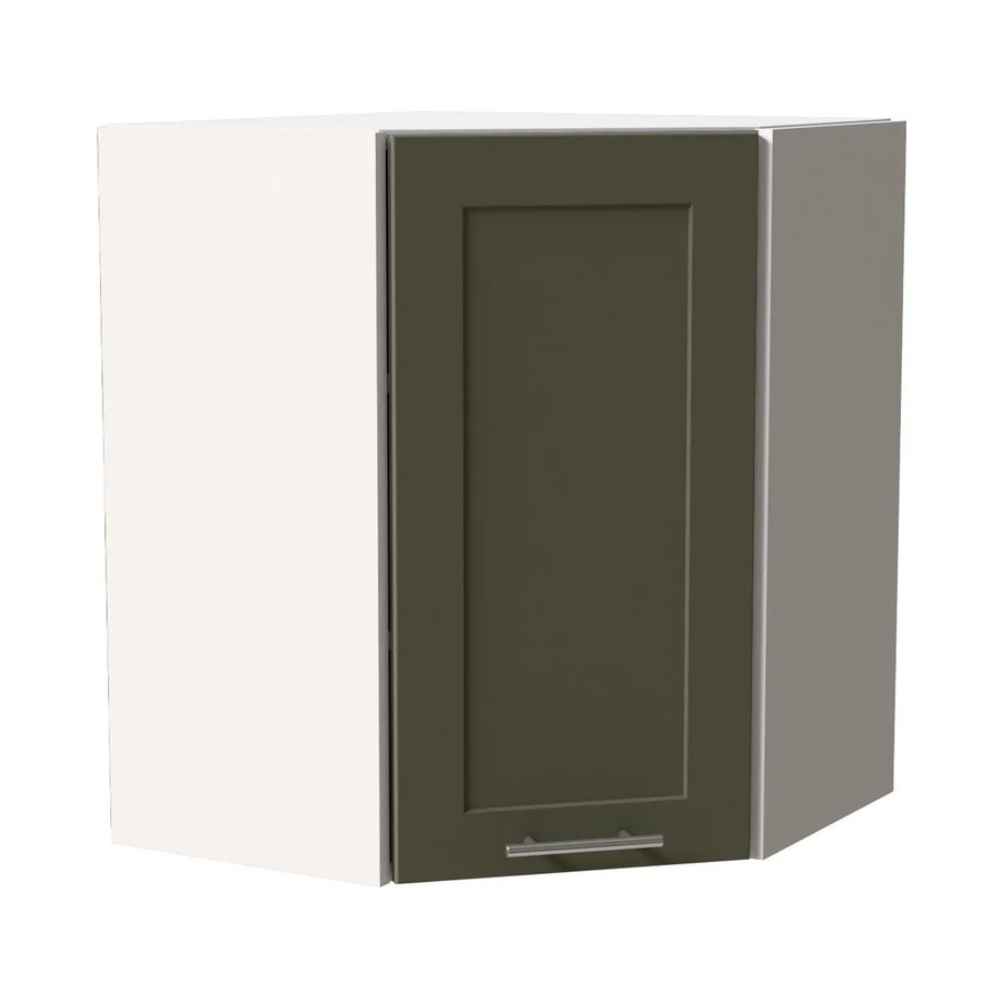 Feldmann-Wohnen Eckhängeschrank Oslo W10 in Weiß und Reed Green Matt mit Soft-Close-Türen, B/T/H: 60 x 60 x 72 cm - Bild 2