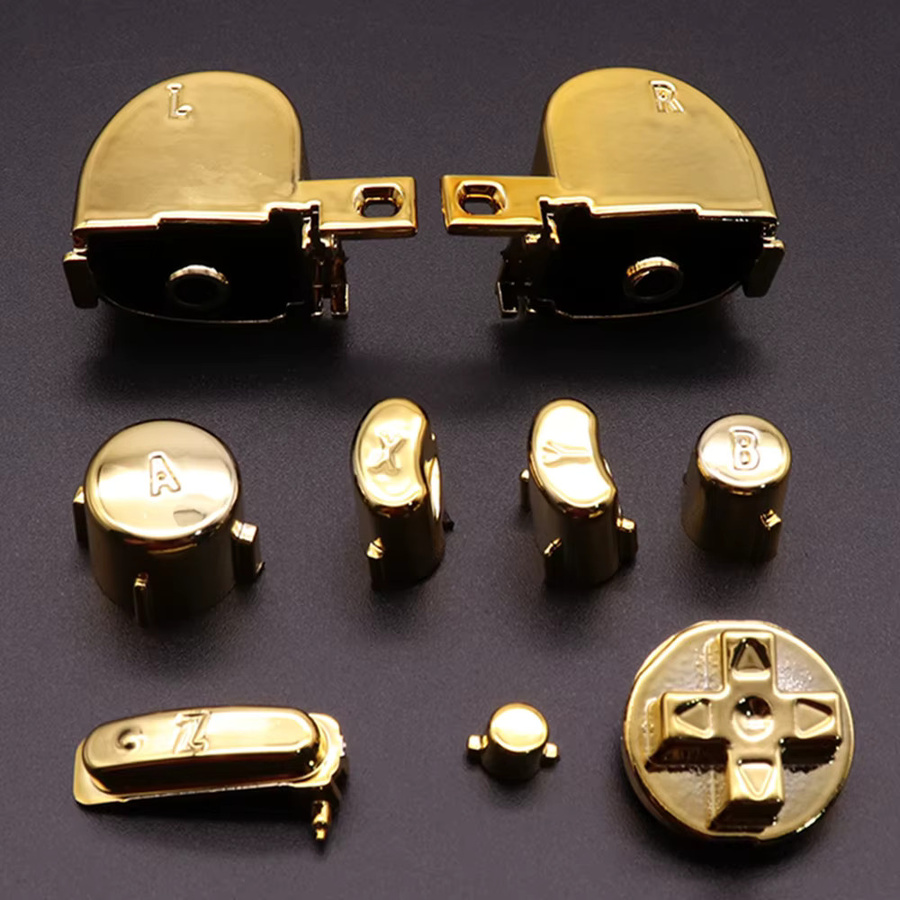 XOXNXEX Komplettset Chromknöpfe in Silber für Gamecube NGC Controller Mod Kit mit ABXY Z D-Pad L R Trigger Buttons - Bild 2