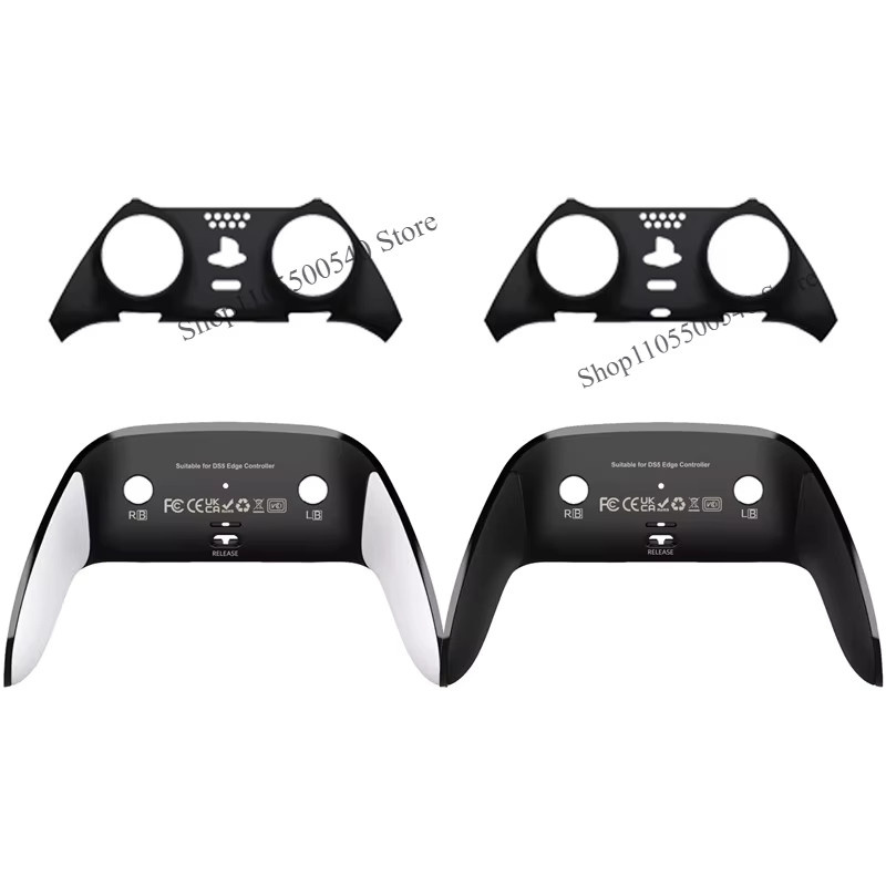LZJV Controller Rückabdeckung für PS5 DualSense Edge in Schwarz, Anti-Schweiß und Anti-Rutsch Reparaturzubehör - Bild 3