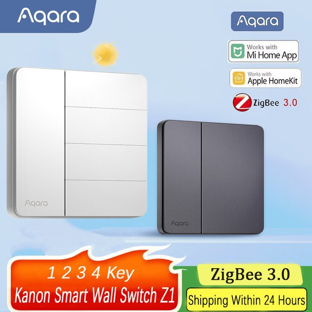 Aqara ZigBee Wandschalter Szenenschalter als drahtloser Druckknopf-Controller für deine Smart Home Automatisierung in Weiß - Bild 1