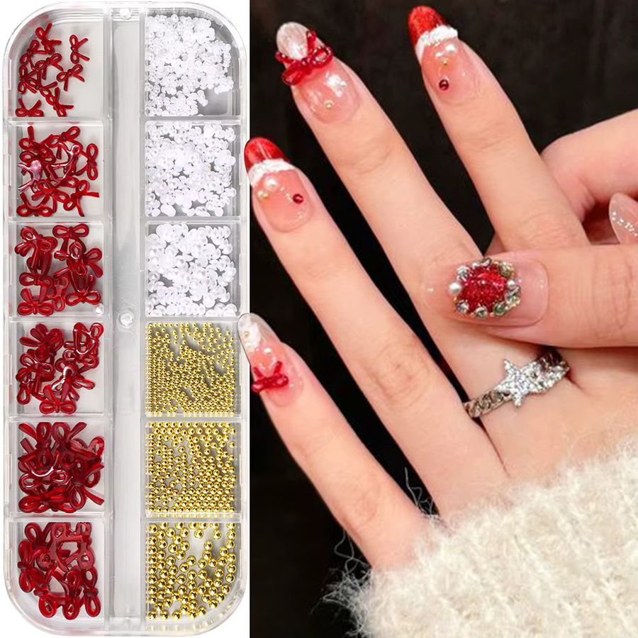 Full Beauty Nail Art Dekorationen, weinrot, glänzend - Bild 2