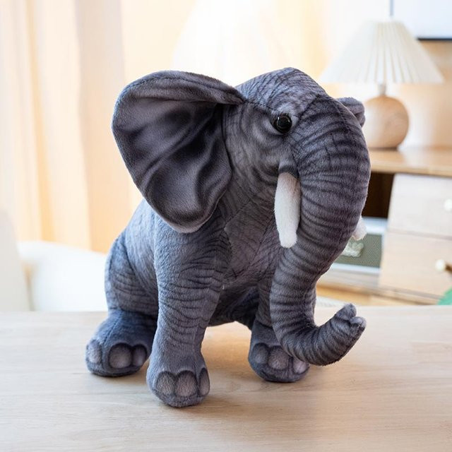 Kidsly Grauer Elefant, Plüschtier Kissen, Grau, ab 14 Jahren - Bild 1