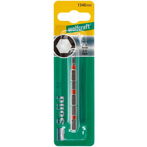 Wolfcraft Solid-Bit 1340000 Schraubendreher-Bit Sechskant Grau - Bild 2