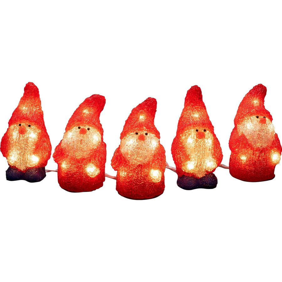 Konstsmide LED Weihnachtsmann Acryl-Figur Set in Rot mit warmweißer Beleuchtung - Bild 3