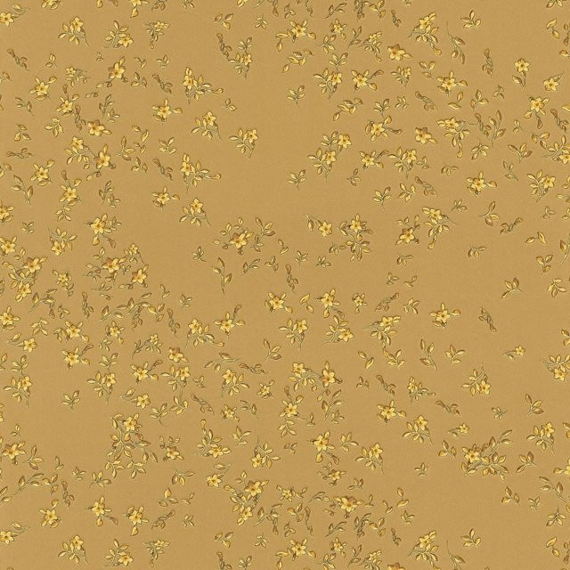 Profhome Floral Tapete Blumen Gold glänzend B: 0,70 m, L: 10,05 m - Bild 1