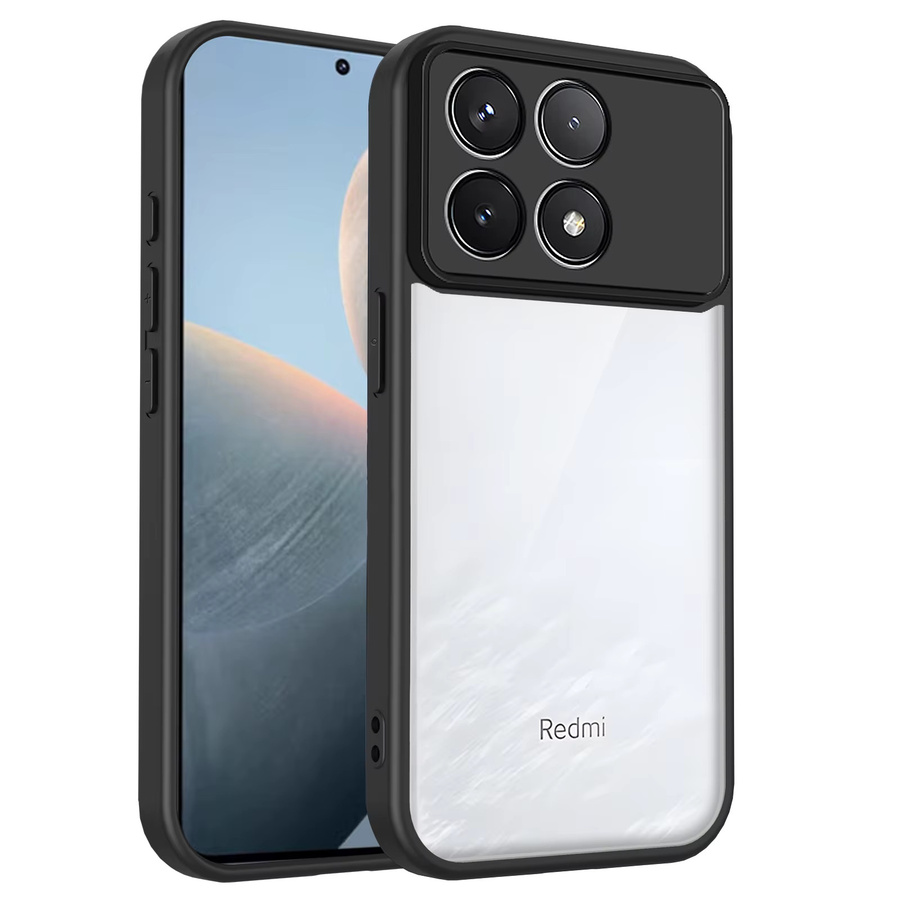 Xiaomi Poco F8 Pro und Poco F8 Ultra Handyhülle aus Silikon mit transparenter matter Rückseite und Luftpolster-Stoßfänger-Schutz - Bild 2