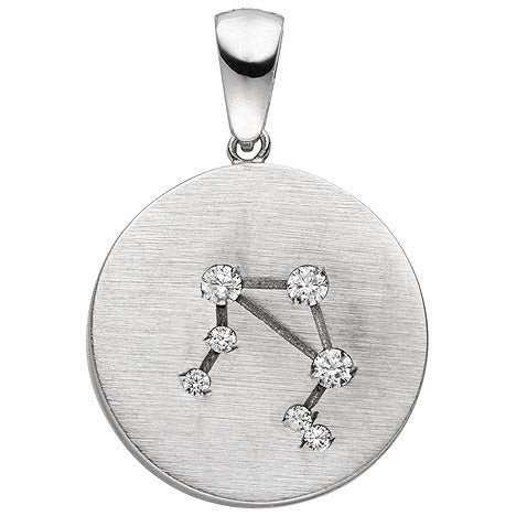 Colfem Anhänger Sternzeichen Waage, 925 Silber, Zirkonia, Unisex - Bild 1