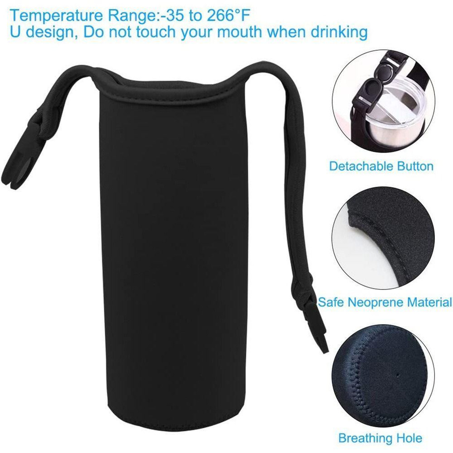 Neoprenhülle für Sportwasserflaschen aus Glas, Isoliertasche und Tragetasche, grün, 750 ml - Bild 3
