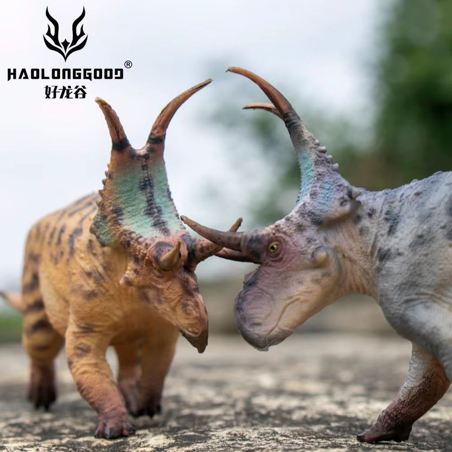 HaoLongGood Diabloceratops Dinosaurier-Modellfigur Valley of the Dragons, 1/35 Maßstab, Multicolor, PVC-Ornament - Bild 3