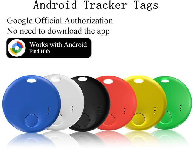 Wesolvet Android Air Tracker Tag Bluetooth Smart Tag in Rot für Google Find My Device App zur Ortung von Schlüsseln, Gepäck und Rucksäcken - Bild 1