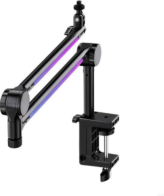 Q6PA Metall-Mikrofonarm-Ständer in Schwarz und Multicolour mit 360-Grad-Drehung für klare akustische Aufnahmen - Bild 1