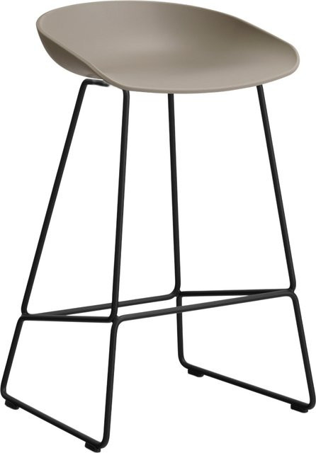 HAY About A Stool AAS 38 Hocker in Beige mit Stahlgestell und Polypropylen-Sitzfläche - Bild 1
