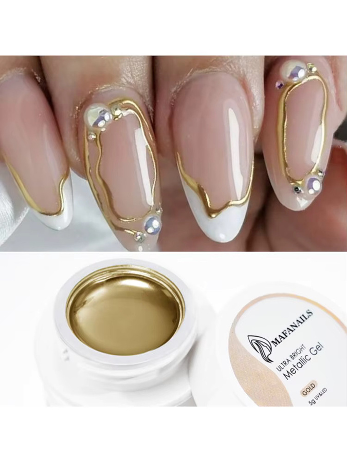 MAFANAILS Nagellack Gel, Gold, Glänzend - Bild 3