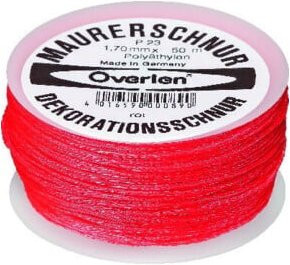 Overmann Maurerschnur PE aus Kunststoff, rot, 100 m Länge, Durchmesser: 1,7 mm - Bild 1