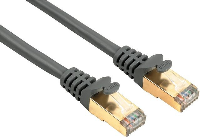 Hama CAT-5e Ethernet LAN Netzwerkkabel STP, vergoldet, geschirmt, Grau, Länge: 1,50 m - Bild 1