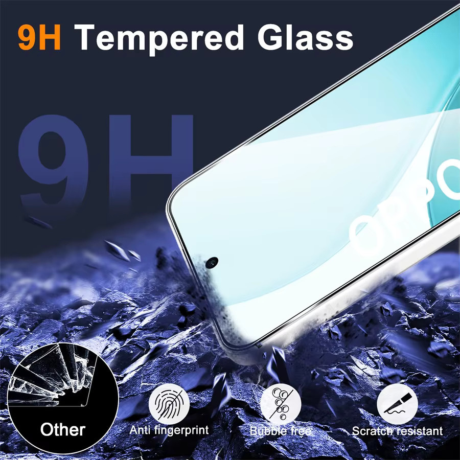 2/4 Stück Gehärtetes Glas Displayschutzfolie für OPPO Reno 15 14 Pro 13 12 F FS 15F 14F 13F 12F 15FS 14FS 13FS 12FS 5G, Transparent - Bild 4