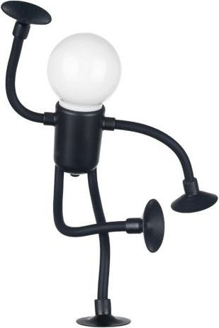 LED-Nachttischlampe mit Saugnapf in Schwarz, DIY-Formbare Mini-Glühbirne für Kinderzimmer - Bild 1