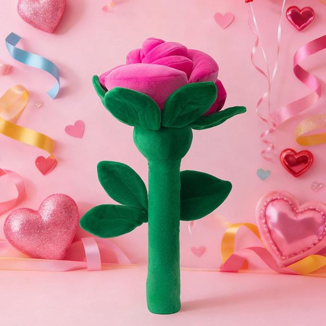 Rose Blume Plüschtier, Puppe, rot, ab 14 Jahren - Bild 1