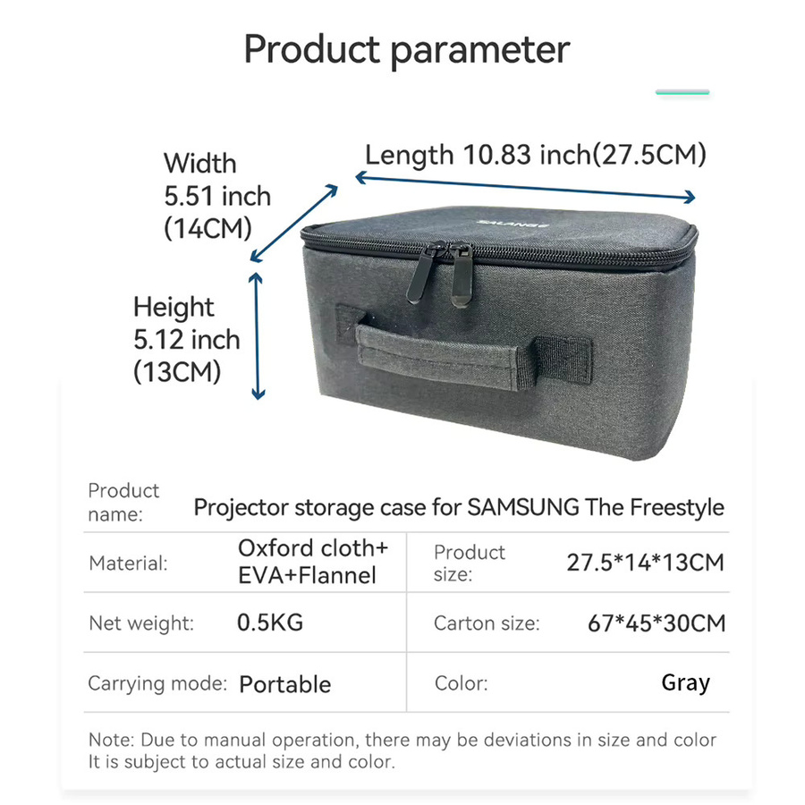 Salange Projektor-Aufbewahrungstasche HY320 HY300 Reisetasche mit Reißverschluss als Schutztasche - Bild 5