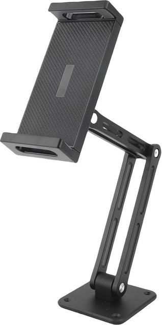 KONNWEI Tablet Wandhalterung aus Aluminiumlegierung, verstellbar und faltbar, für 4 bis 12,9 Zoll Geräte, Schwarz - Bild 1