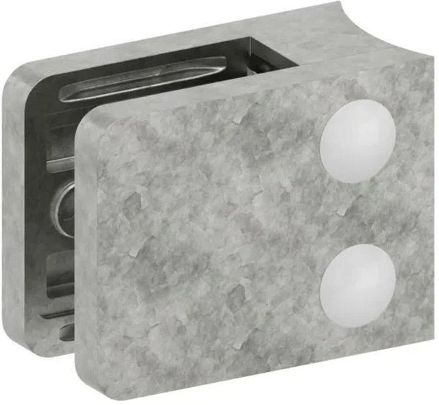 FeNau Glasklemme aus Zinkdruckguss in Grau, Eckig, Anschluss Ø 60,3 mm, B/T/H: 55 x 45 x 28,5 mm - Bild 1
