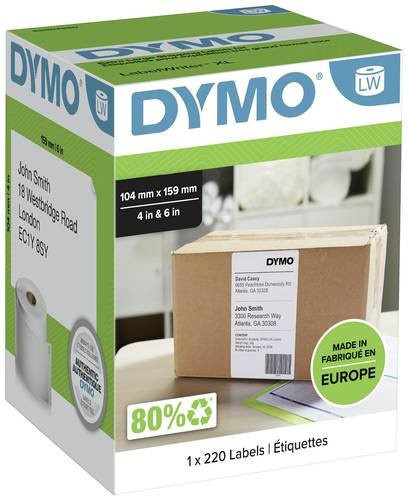 Dymo LabelWriter Versandetiketten Weiß, 220 Stück, B: 10,4 cm, H: 15,9 cm - Bild 2