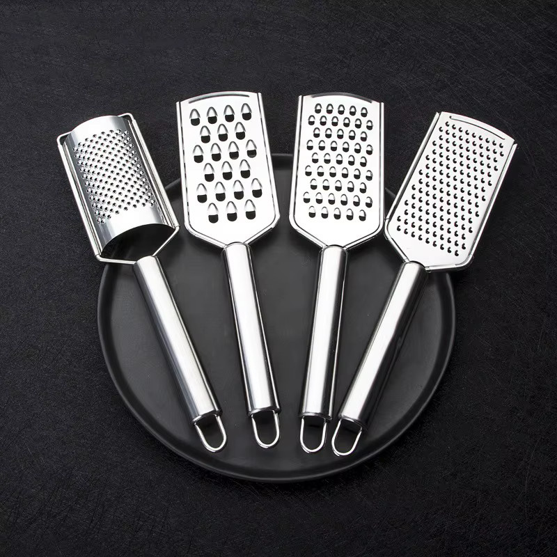 PDQ Käsereibe aus Edelstahl in Silber für Käse, Ingwer, Gemüse und Zitronen mit feiner Reibefläche - Bild 2