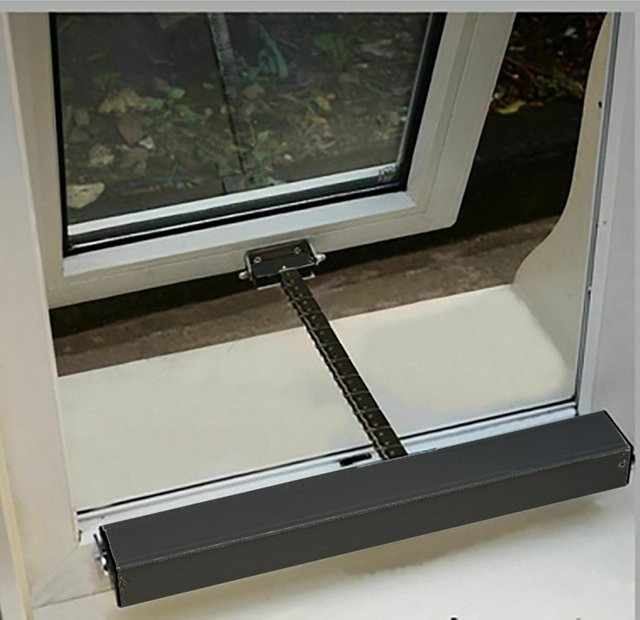 VSEUMET Smart Kettenfensteröffner aus Aluminium in Schwarz, 500 mm Aluminium-Fenstermotor für Oberlicht und DIY Smart Home - Bild 1