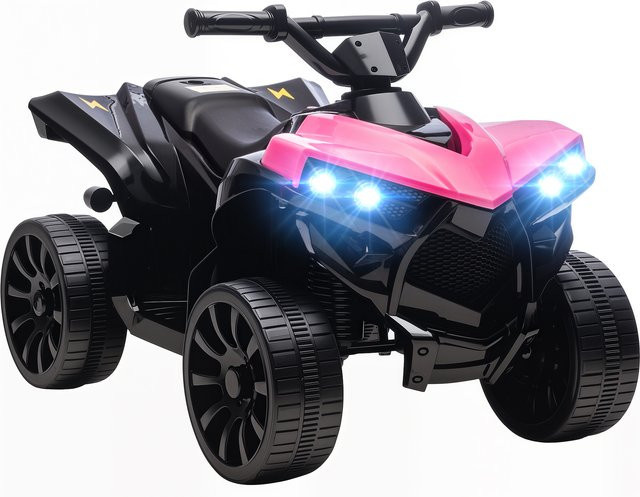 AIYAPLAY Kinder Elektro-Quad 6V mit Musik und LED-Scheinwerfern, Rosa, Aosom - Bild 1
