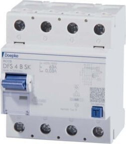 Doepke FI-Schutzschalter DFS4 063-4/0,30-B SK RCD in Weiß - Bild 2