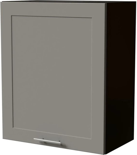 Feldmann-Wohnen Hängeschrank Oslo W2/60 in Schwarz und Staubgrau Matt mit Soft-Close-Türen, B/T/H: 60 x 32,5 x 72 cm - Bild 1