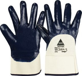 Hase Arbeitshandschuhe Gotha in Blau mit Nitril-Beschichtung Größe 12 XXL - Bild 1