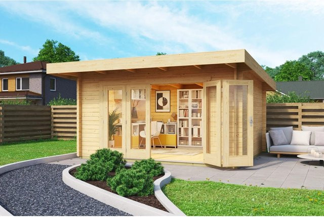 Lasita Maja Gartenhaus Sussex naturbelassen braun B/H/T: 450 x 239,4 x 410 cm - Bild 1