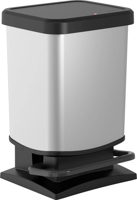 Rotho Treteimer Paso in Silber, B/H/T: 26,6 x 45,7 x 29,3 cm - Bild 1