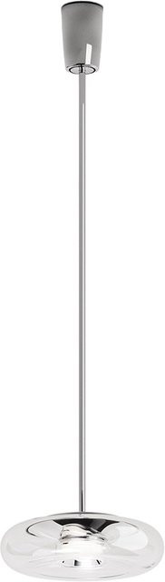 Serien Lighting Don Suspension M LED-Pendelleuchte mit transparentem Glasschirm, silberner Stahlrohrabhängung und dimmbarer LED (2700K) - Bild 1
