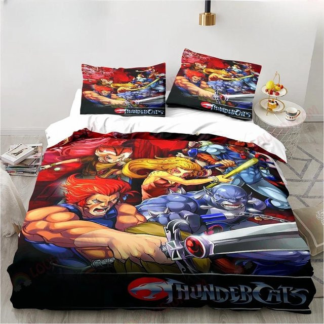 Thundercats Kinderbettwäsche-Set aus Mikrofaser mit Motiv, 3-teilig, Mehrfarbig, B/H: 150 x 200 cm - Bild 1