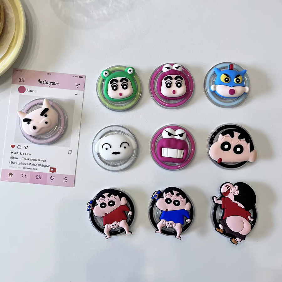 Bandai Crayon Shin-chan Japan Anime Magnetischer Griptok Telefonständer für iPhone und Samsung Magsafe, Mehrfarbig - Bild 1