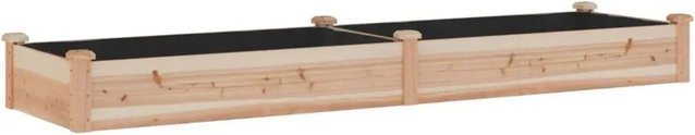 vidaXL Hochbeet aus Massivholz Tanne in Braun mit Einsatz, B/T/H: 240 x 60 x 25 cm - Bild 1