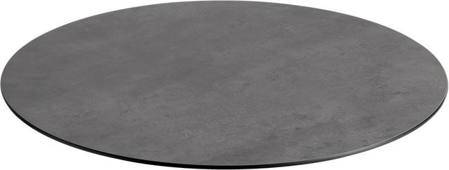VEGA Outdoor Tischplatte Lift rund in Grau aus Beton mit Ø: 80 cm - Bild 1