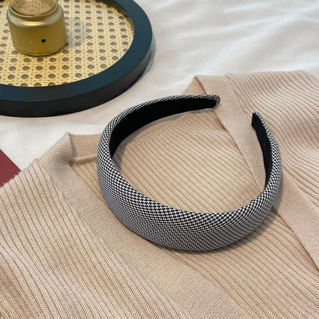 Haarspange Stirnband, Plaid, Damen, black - Bild 1