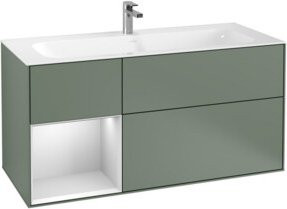 V&B Waschtischunterschrank Finion Wandbeleuchtung in Weiß lackiert, Breite: 119,6 cm, Tiefe: 49,8 cm - Bild 1